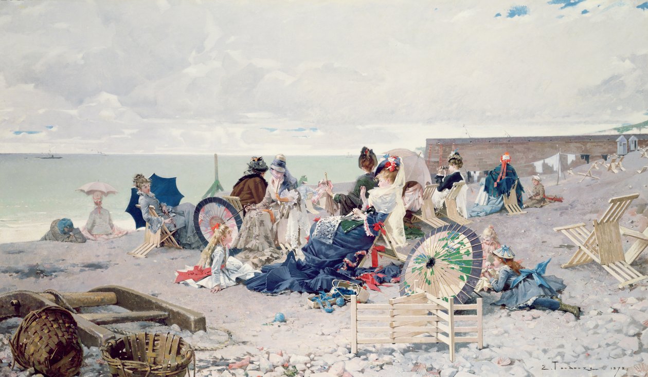 Ranta Yportissa, 1878 tekijältä Edouard Toudouze