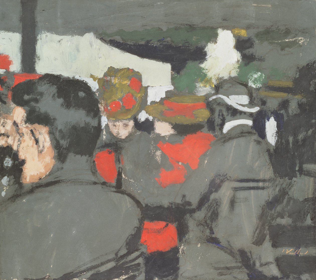 Kahvila Bois de Boulognessa, noin 1893 tekijältä Edouard Vuillard
