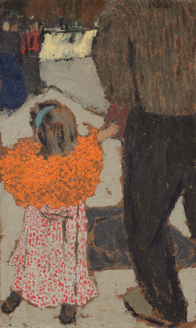 Lapsi, jolla on punainen huivi tekijältä Edouard Vuillard