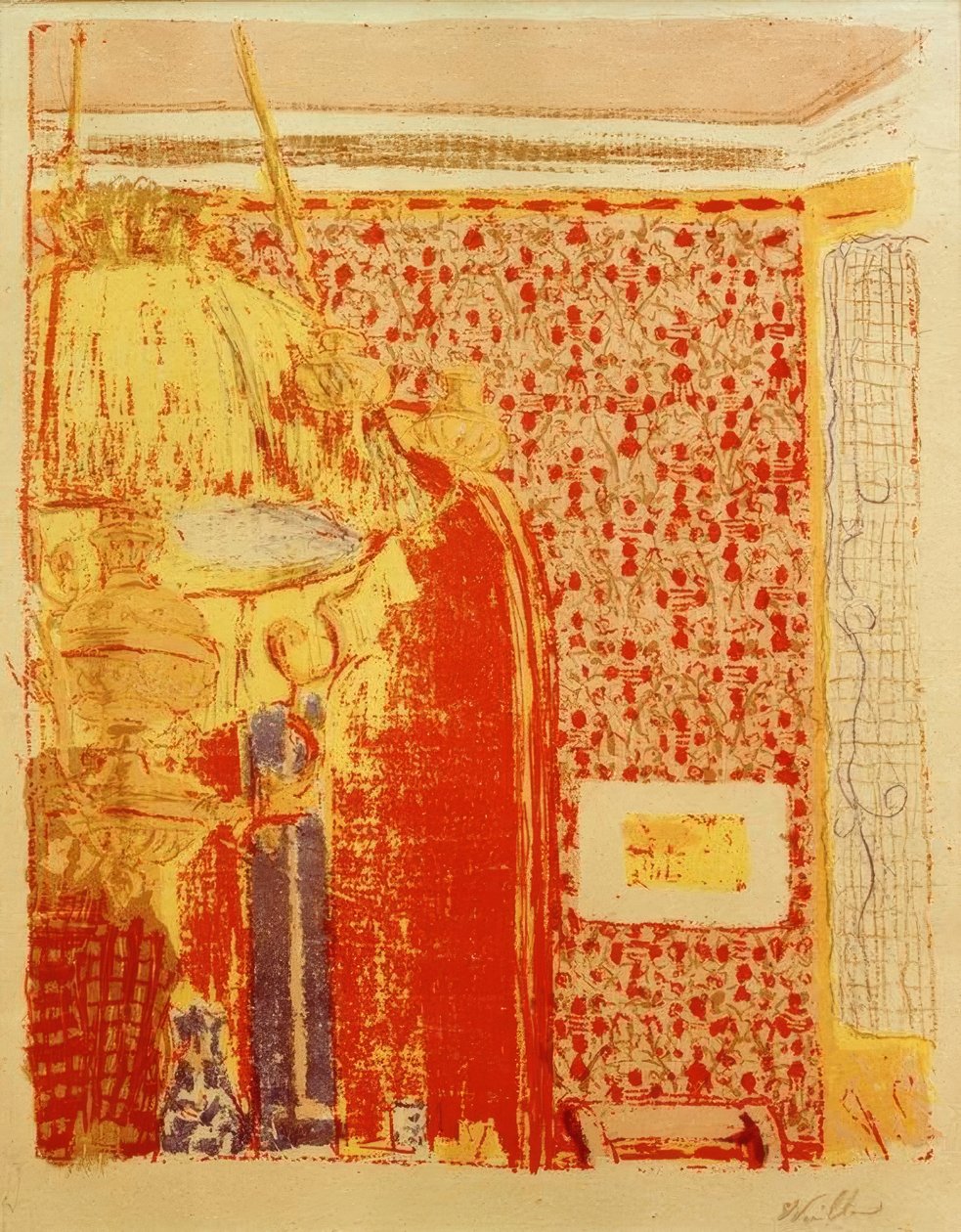 Intérieur aux tentures roses II tekijältä Edouard Vuillard