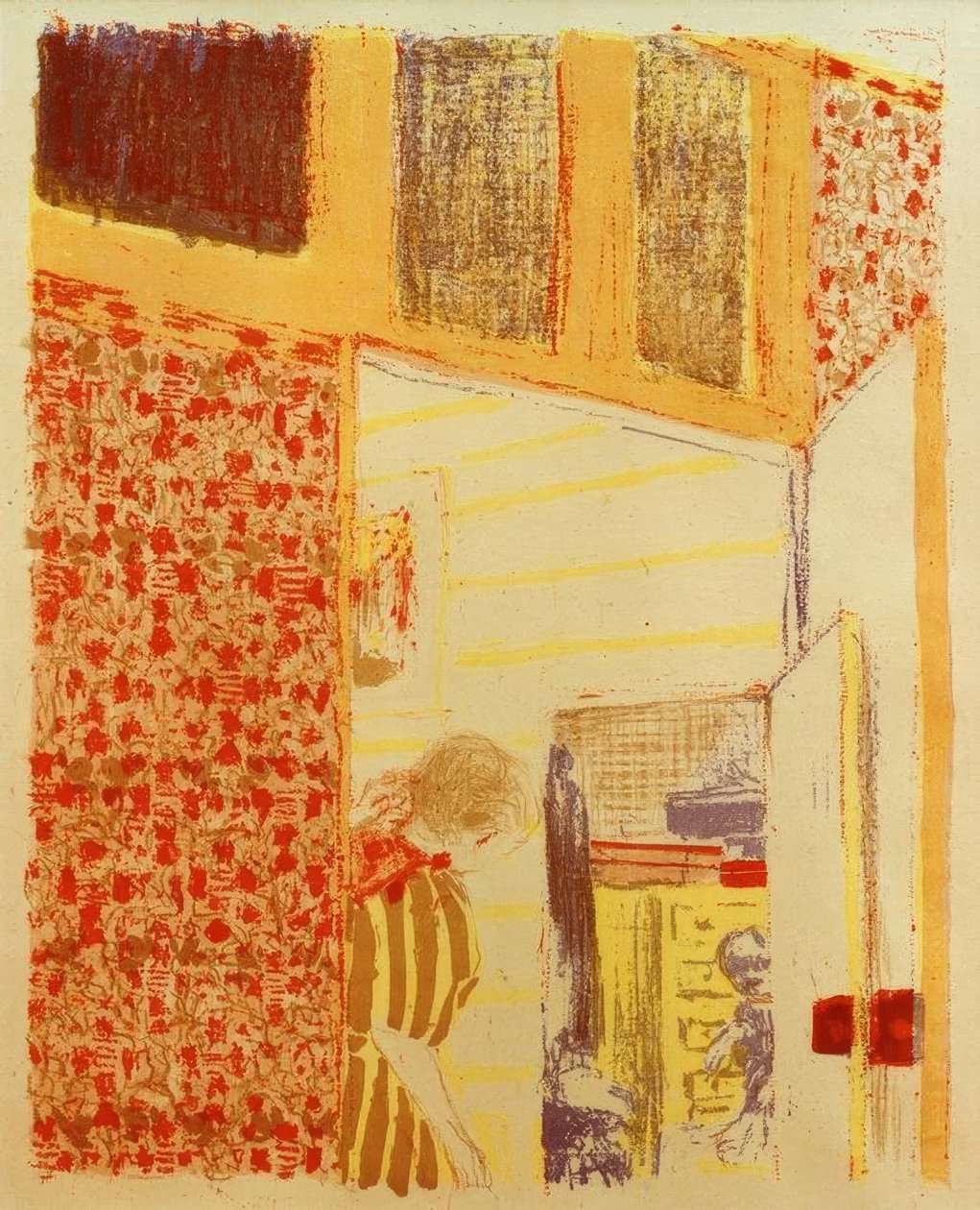 Intérieur aux tentures roses III tekijältä Edouard Vuillard