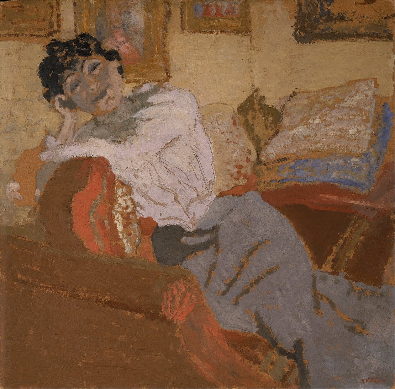 Madame Hessel au Sofa (Madame Hessel sohvalla) tekijältä Edouard Vuillard