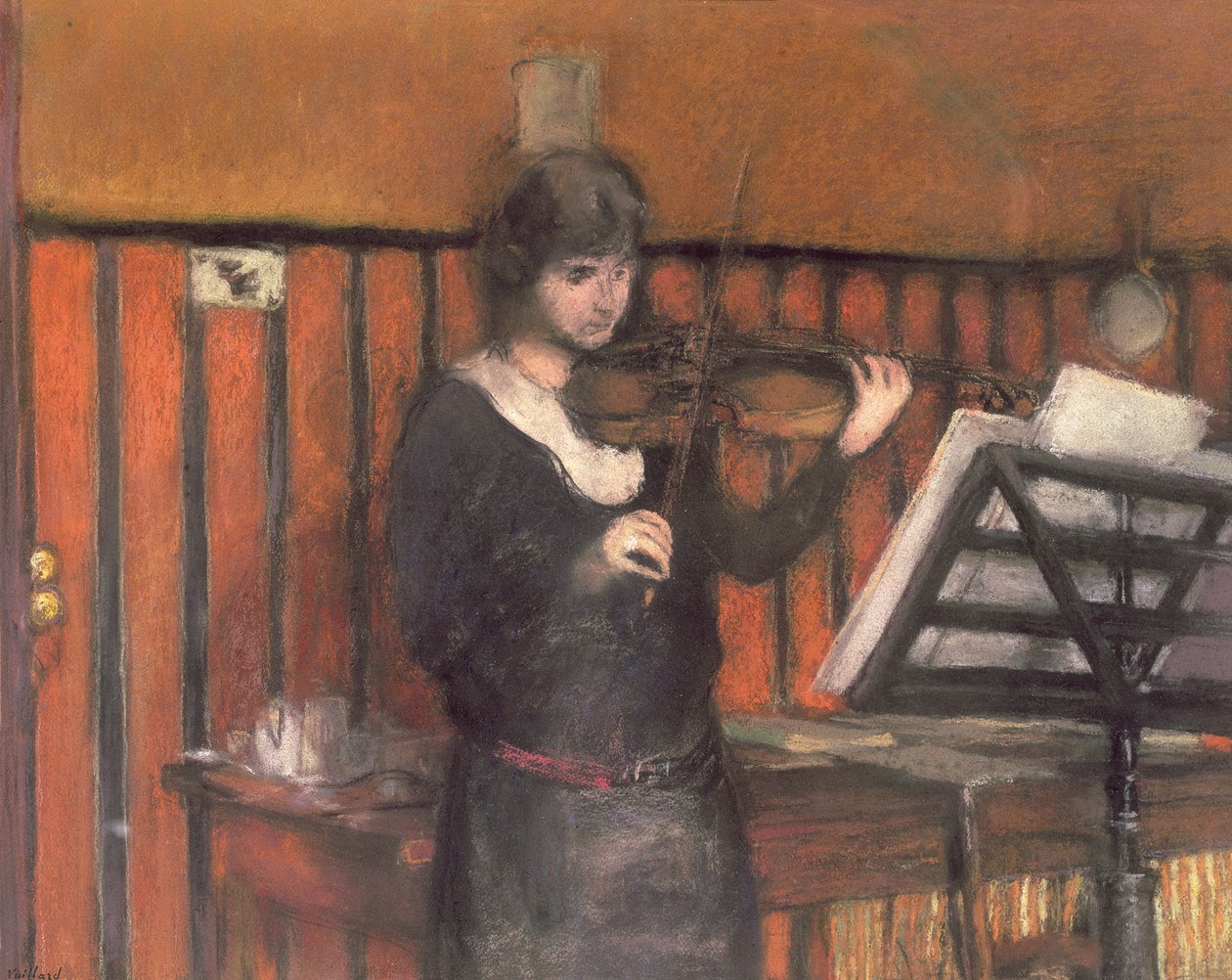 Madame Miriam Fried (s.1846), viulisti tekijältä Edouard Vuillard