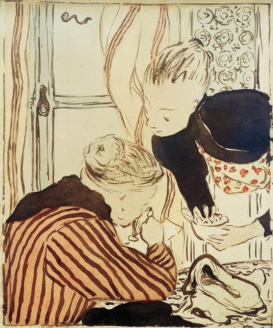 Madame Vuillard et une jeune fille tekijältä Edouard Vuillard