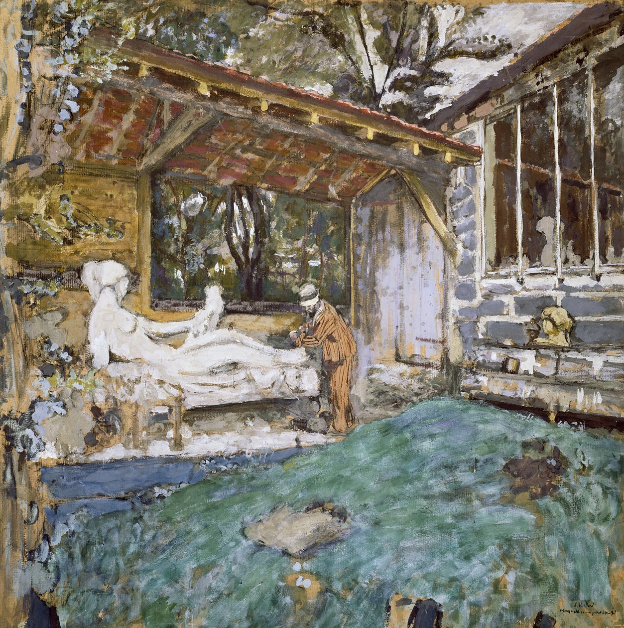 Maillol töissä Cezanne Memorialilla, n. 1925 tekijältä Edouard Vuillard
