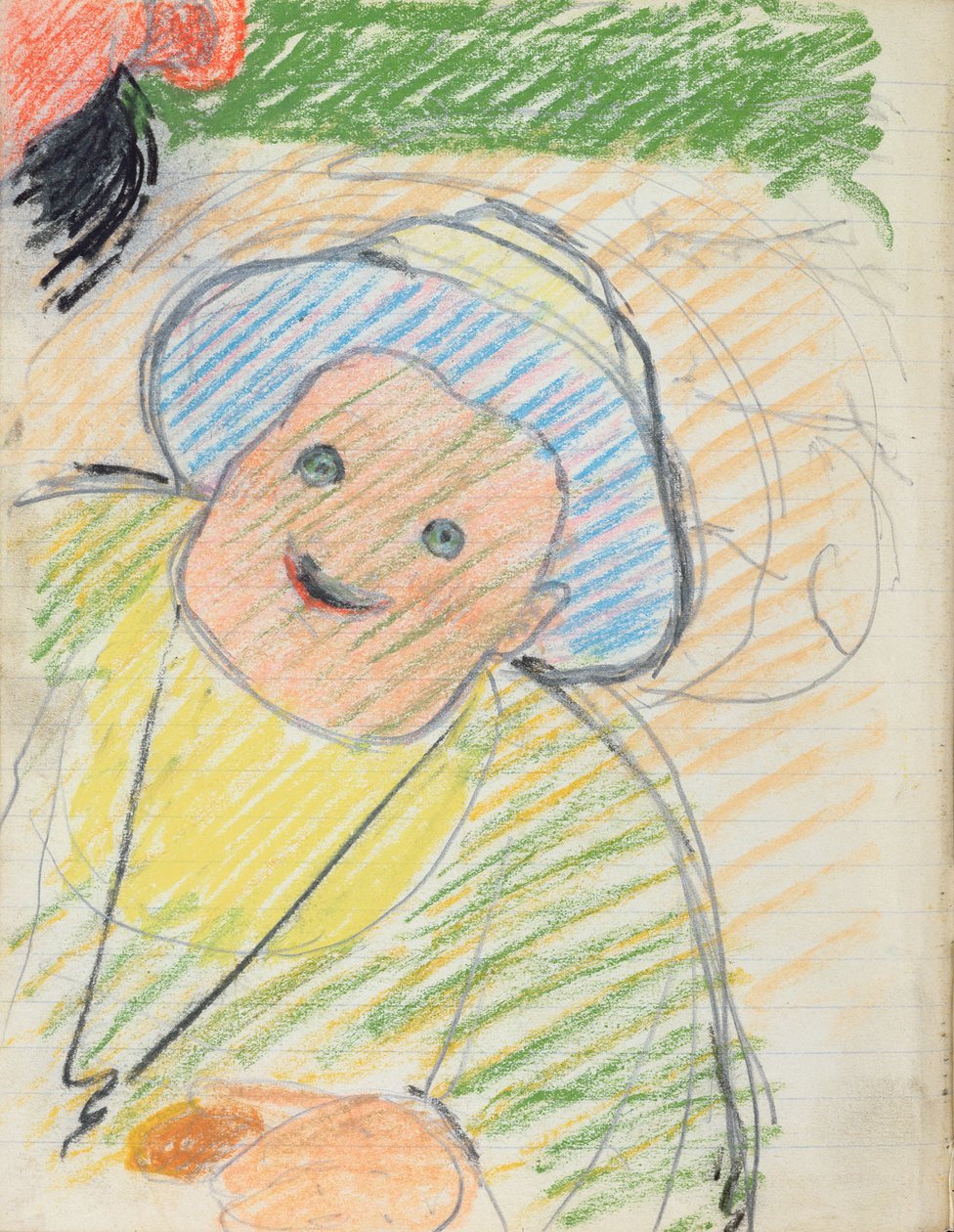 Sivu luonnoskirjasta (värikynä paperille) tekijältä Edouard Vuillard