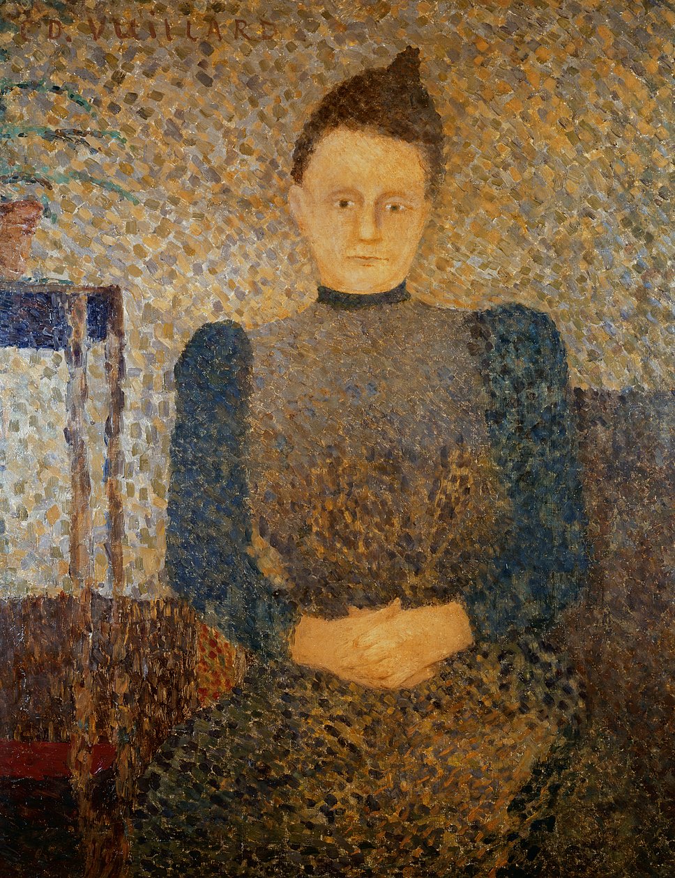 Mlle Vuillardin muotokuva, taiteilijasisar, 1892-93 tekijältä Edouard Vuillard