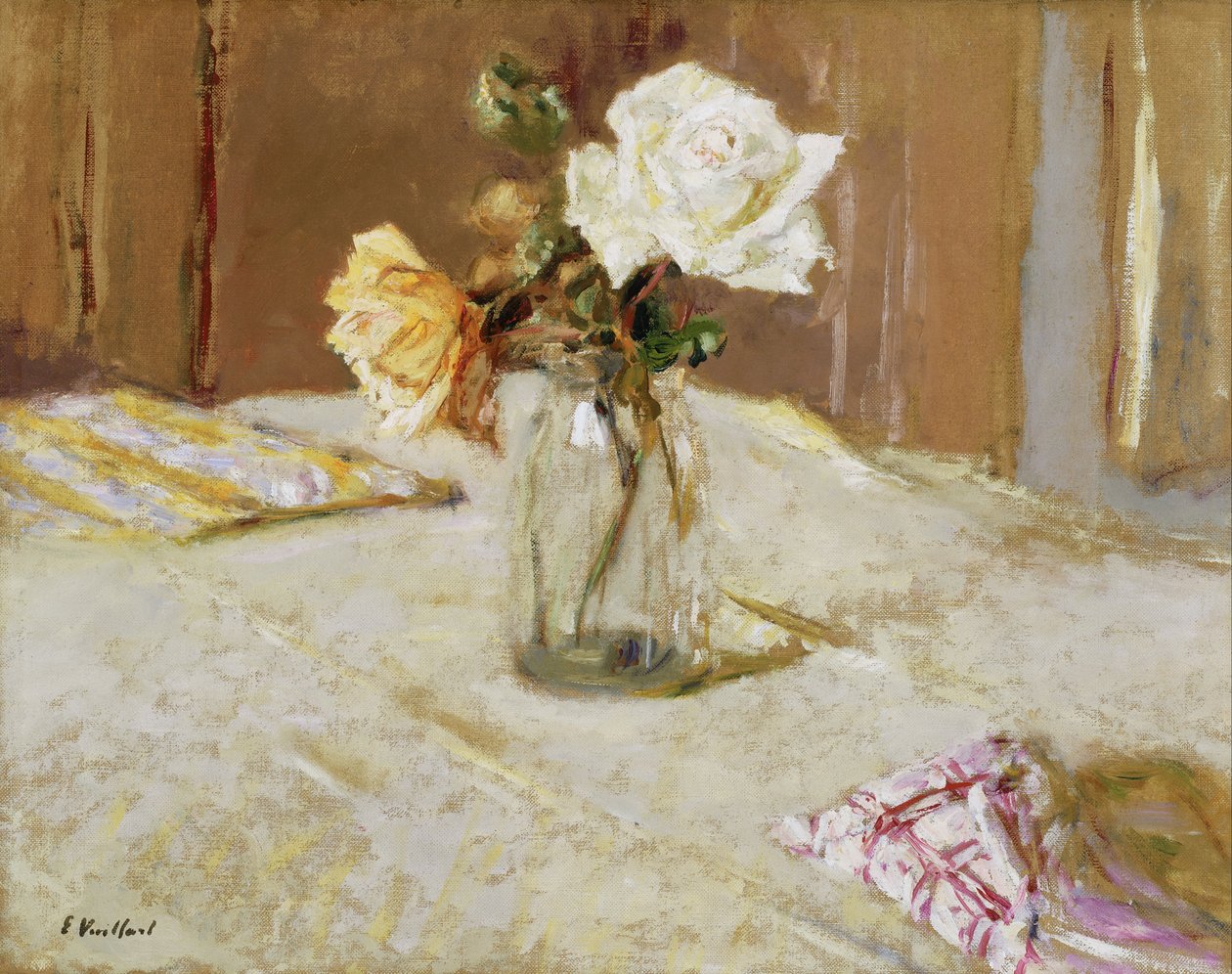 Ruusuja lasimaljakossa tekijältä Edouard Vuillard