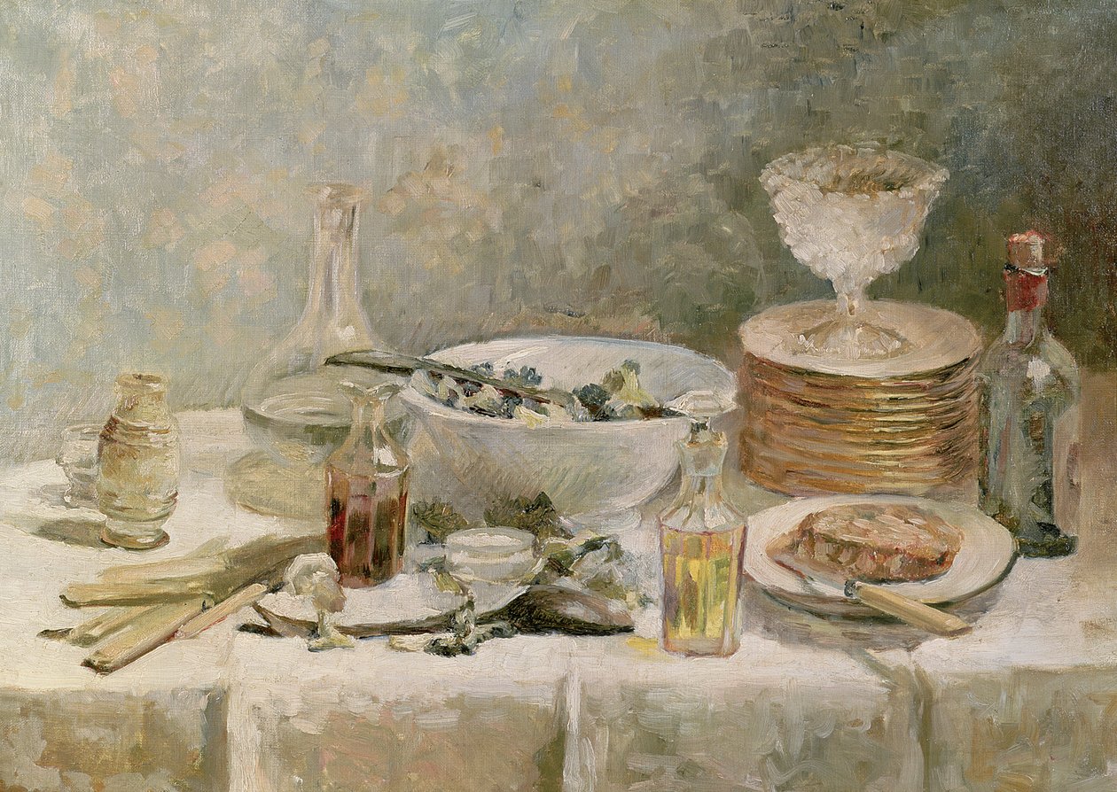 Asetelma salaatin kanssa, n. 1887-88 tekijältä Edouard Vuillard