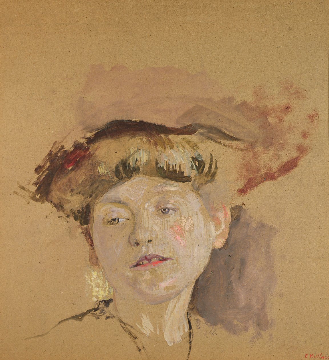The Blonde Model (öljy paperille) tekijältä Edouard Vuillard