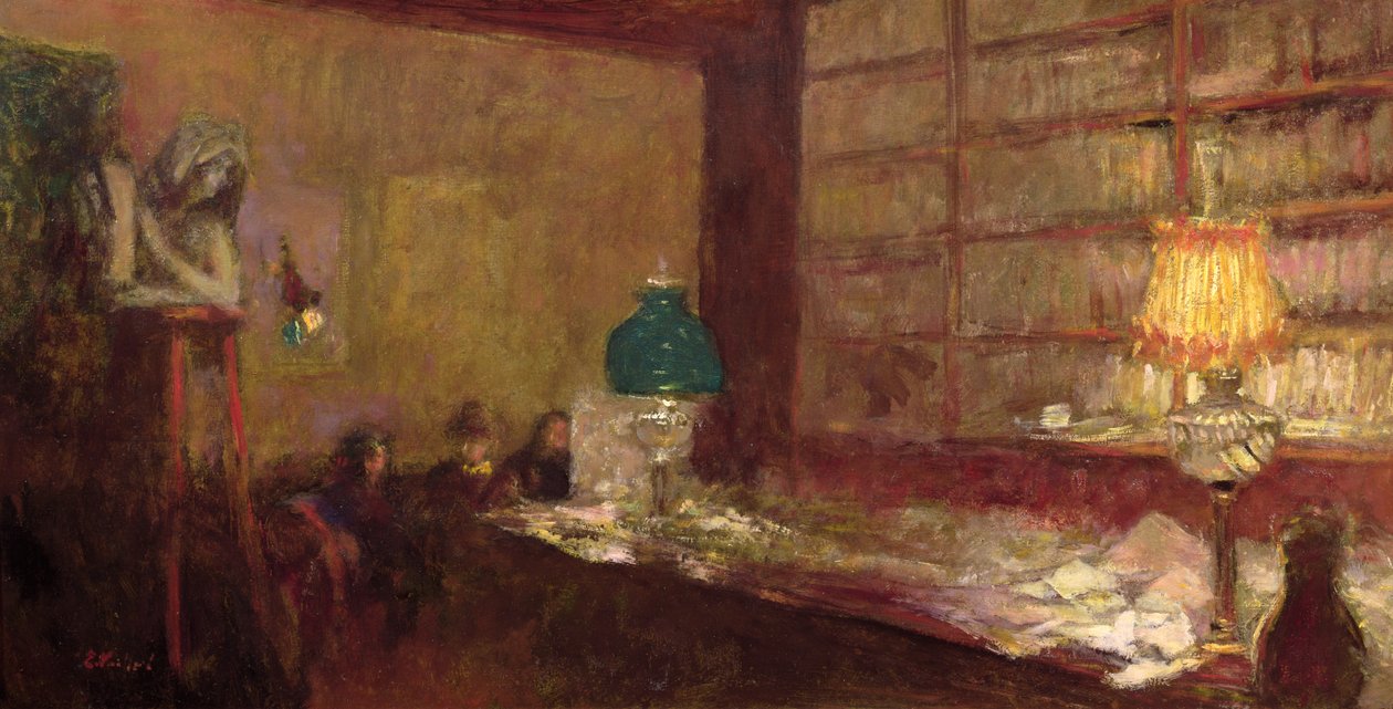 Vihreä lamppu, n. 1898 tekijältä Edouard Vuillard