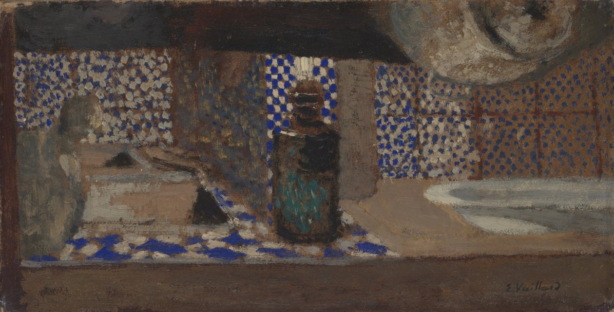 Keittiö, 1891-92 (öljy kartongille) tekijältä Edouard Vuillard