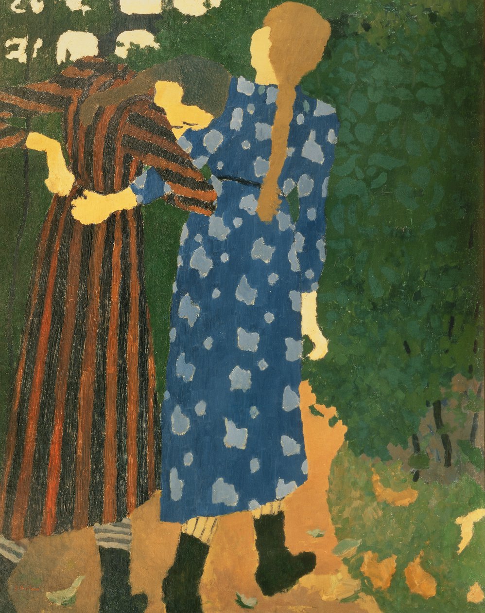 Kaksi tyttöä kävelemässä tekijältä Edouard Vuillard