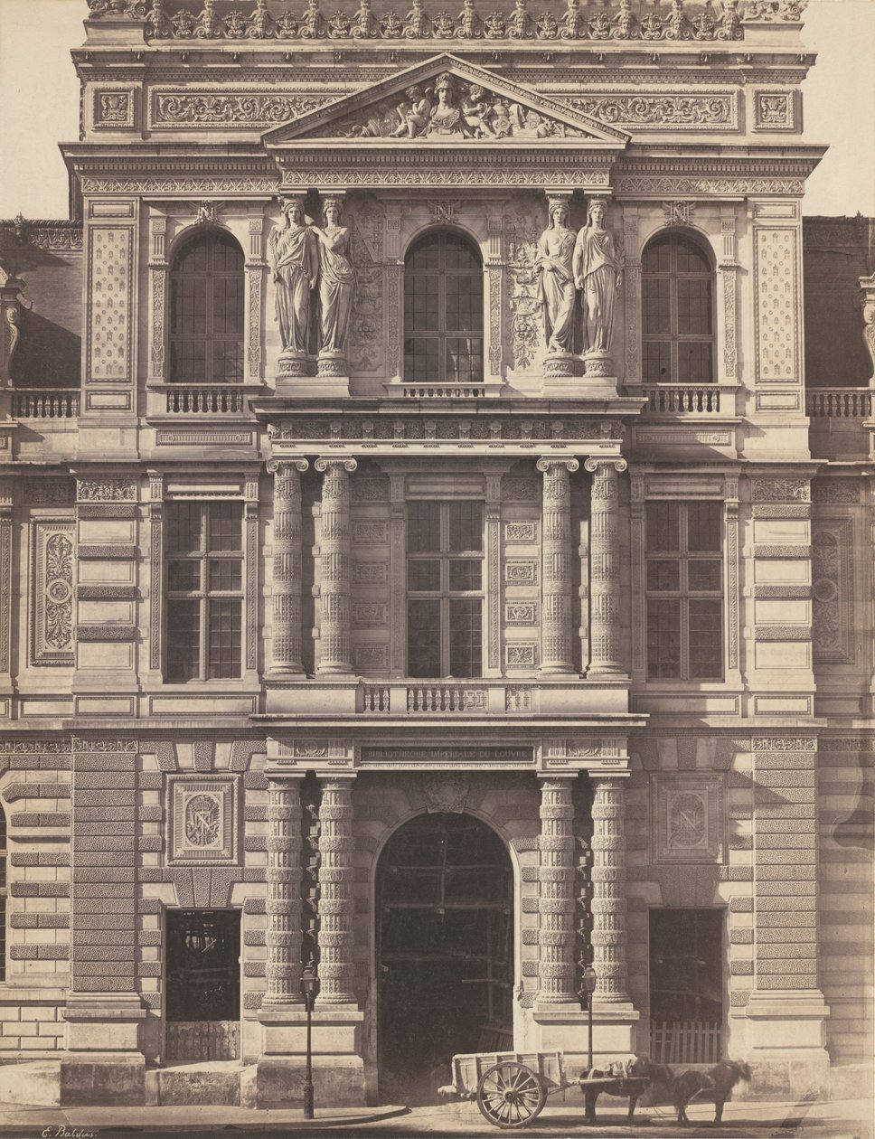 Bibliothèque Imperiale du Louvre,1856-1857 (kuva) tekijältä Edouard-Denis Baldus