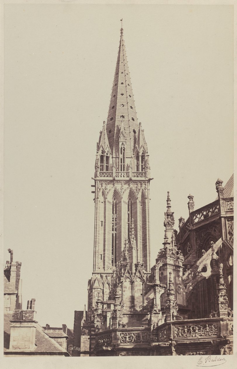 Saint-Pierren kirkko, Caen,1855 (kuva) tekijältä Edouard-Denis Baldus