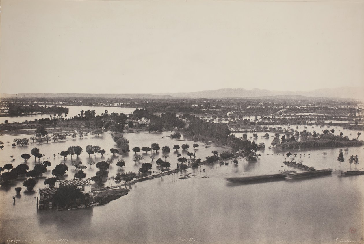 Avignonin tulva 1856 Avignon, 1856. tekijältä Édouard Baldus