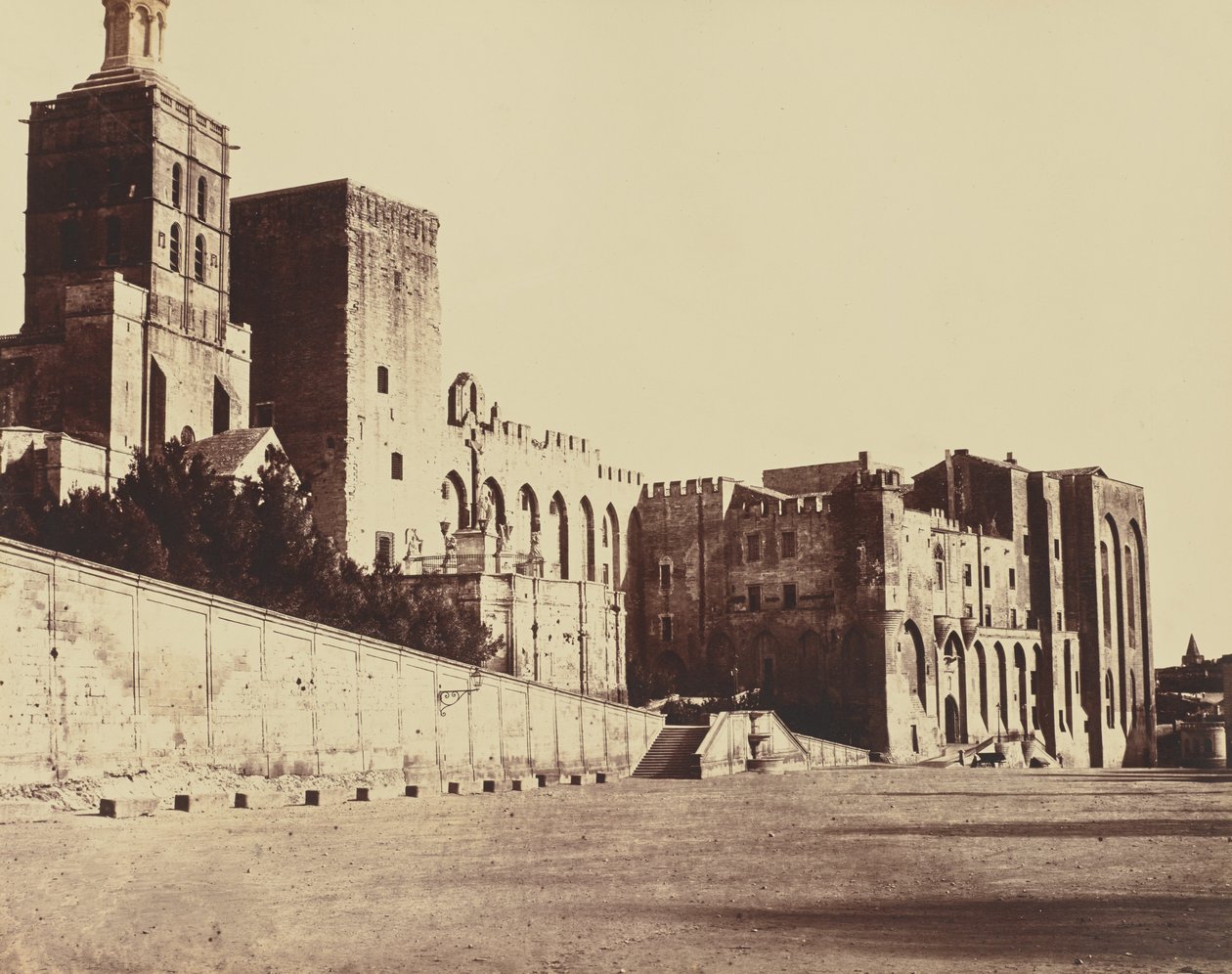 Avignon. Paavien palatsi tekijältä Édouard Baldus