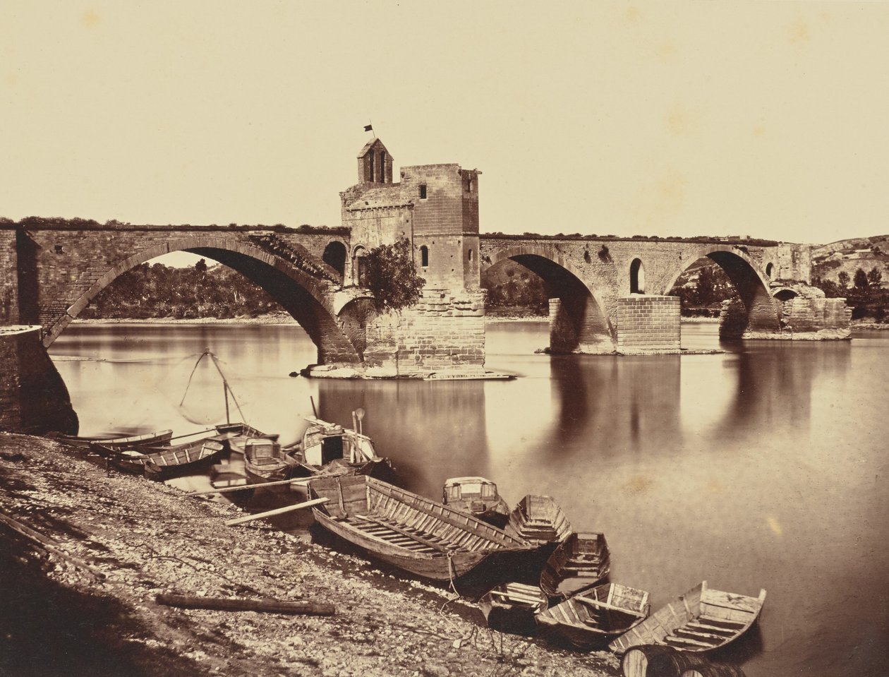 Avignon. Pont St Benezet tekijältä Édouard Baldus