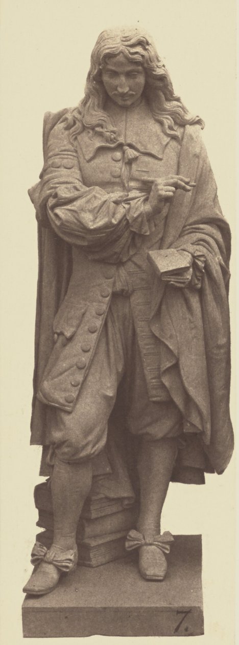 ["La Rochefoucauld", Noël Jules Girardin patsas, Louvren sisustus, Pariisi] tekijältä Édouard Baldus