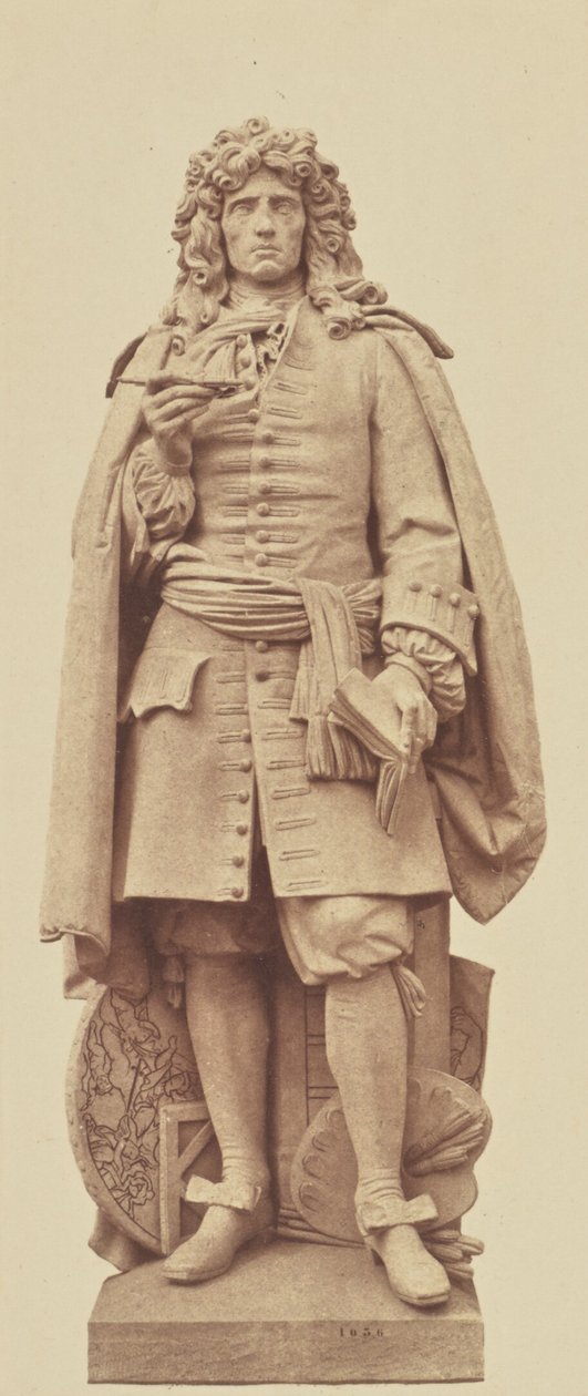 ["Mignard", Jean Baptiste Joseph de Bayn patsas, Louvren sisustus, Pariisi] tekijältä Édouard Baldus