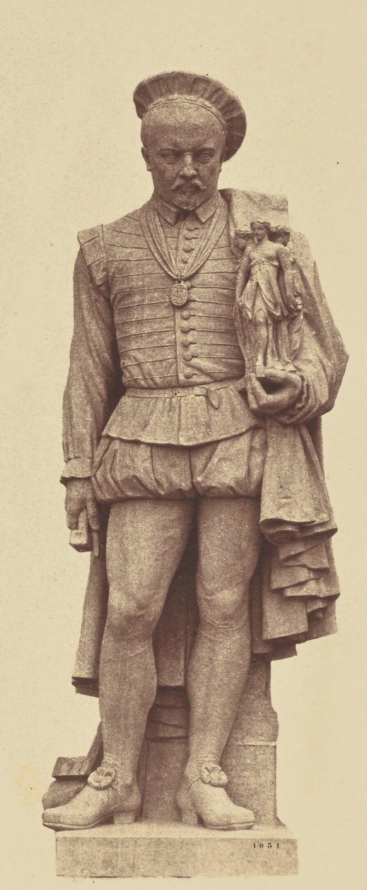 ["Pilon", Louis Desprezin patsas, Louvren sisustus, Pariisi] tekijältä Édouard Baldus