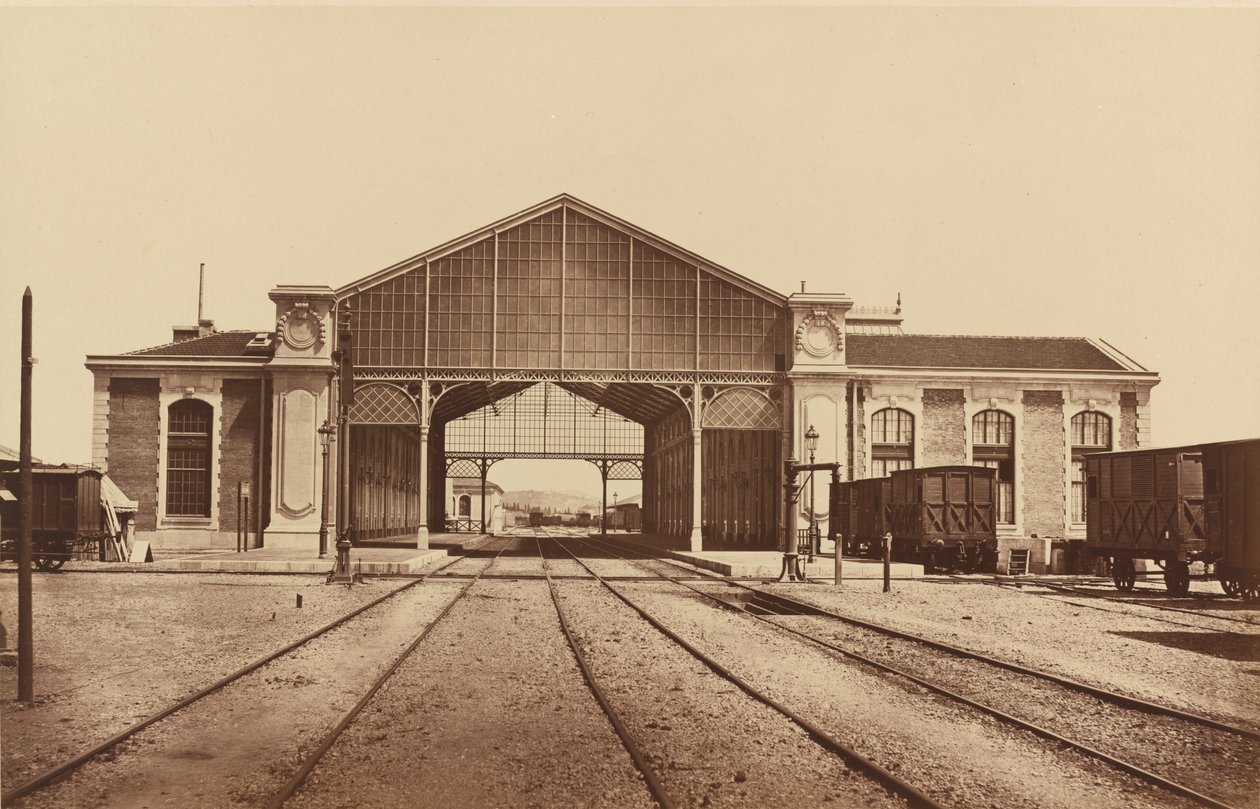 Toulon, Gare Toulon, rautatieasema, 1861 tai uudempi. tekijältä Édouard Baldus