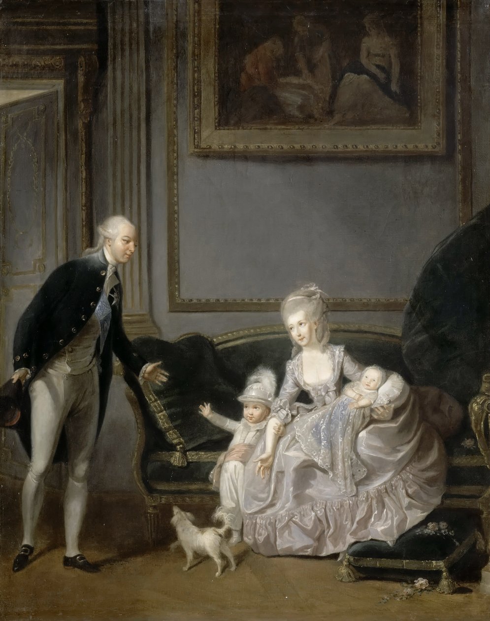 Louis Philippe Joseph dOrléansin perhe 1747-1793 Palais-Royalissa, 1776 tekijältä Edouard Cibot