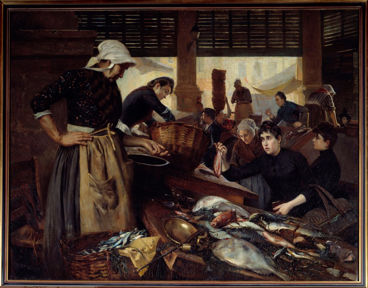 Näkymä Delacroix Hallille. Kävele Marseillen kalaan. Edouard Cremieux
