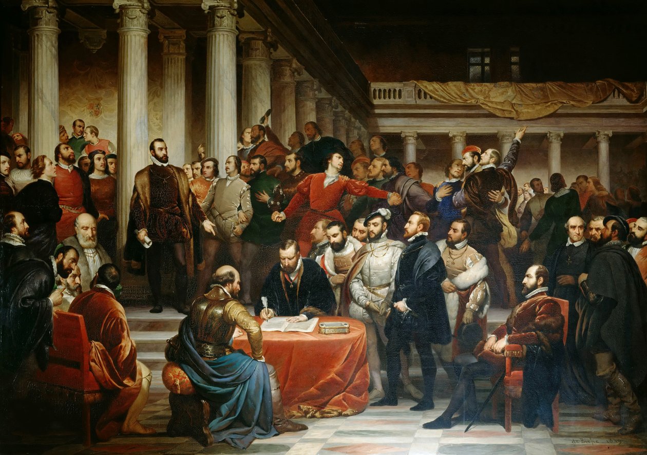 Aatelisten kompromissi 5. huhtikuuta 1566 1849. tekijältä Edouard De Bièfve