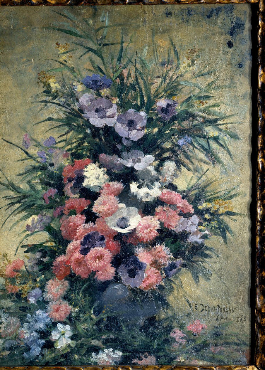 Kimppu anemoneja Edouard Debat Ponsanin maalaus (1847-1913). 1888. Tours, Museum of Fine Arts tekijältä Edouard Debat Ponsan