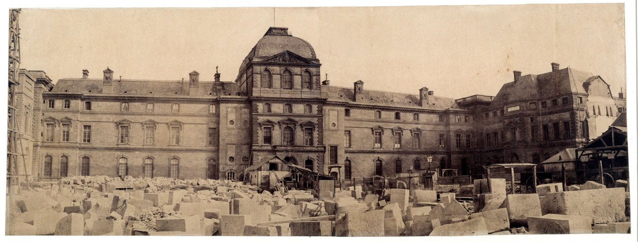 Louvre-museo: Napoleonin piha karusellilta tekijältä Edouard Denis Baldus