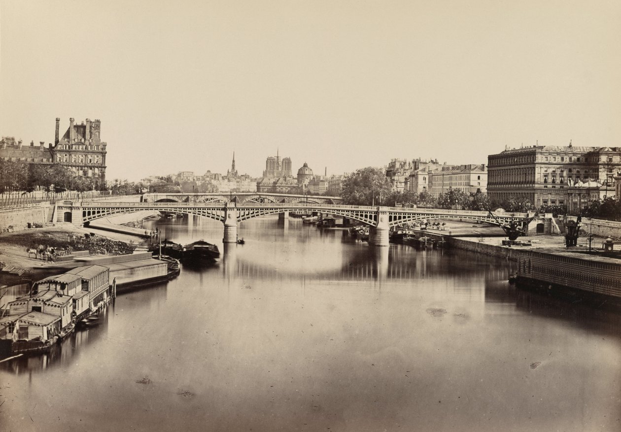 Solferinon silta, Pariisi, noin 1860 (kuva). tekijältä Edouard Denis Baldus
