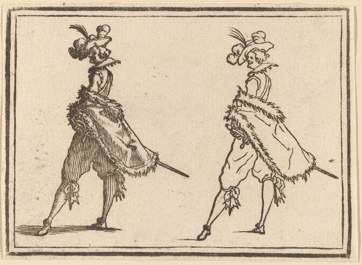 Herrasmies sivulta katsottuna tekijältä Edouard Eckman after Jacques Callot