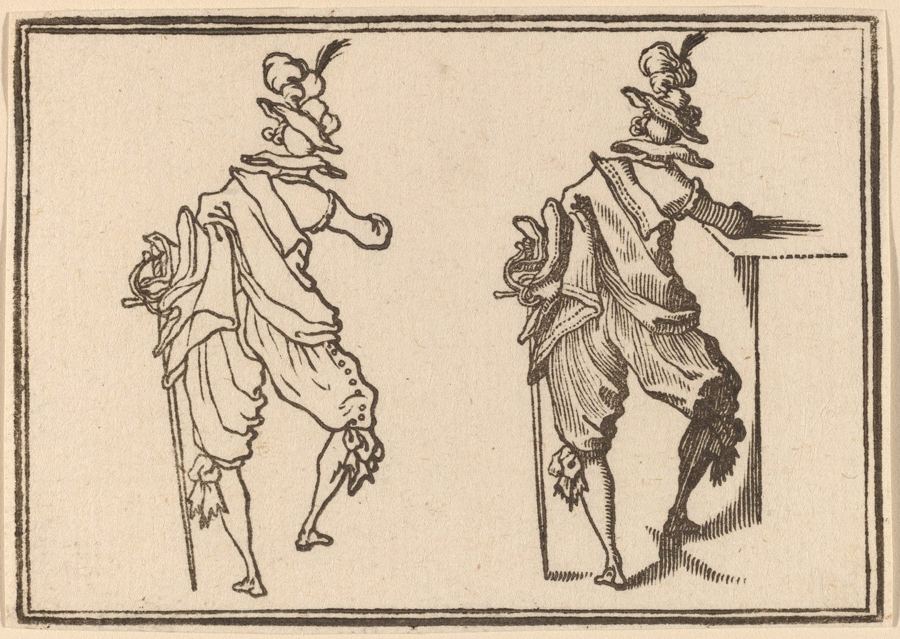 Mies miekalla tekijältä Edouard Eckman after Jacques Callot