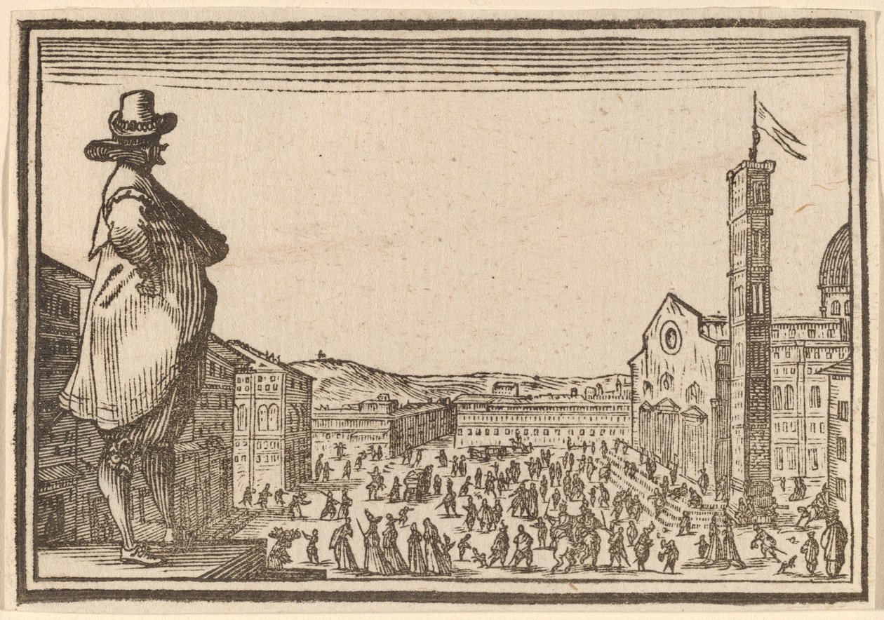 Piazza del Duomo, Firenze tekijältä Edouard Eckman after Jacques Callot