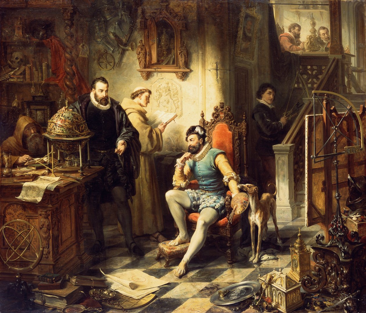 Teleskoopin löytäminen, 1855 tekijältä Edouard Ender