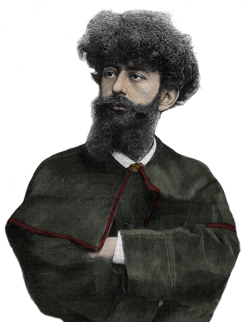 Sar Merodack Josephin Peladan, ranskalaisen kirjailijan ja okkultistin Josephin Peladanin (1858-1918) salanimi - Navellierin kaiverrus "The Illustrous Journal" -julkaisussa 1892 tekijältä Edouard Felicien Eugene Navellier