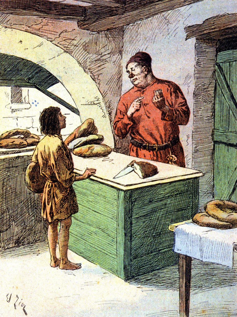 Leipuri keskiajalla, n. 1900 (kaiverrus) tekijältä Edouard Francois Zier