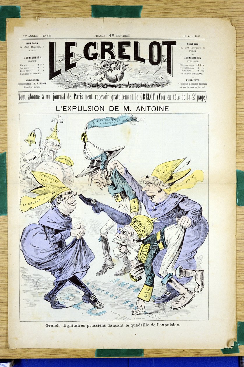 Kansi "" Le Grelot "", numero 835, Satirique en Couleurs tekijältä Edouard Guillaumin Pepin