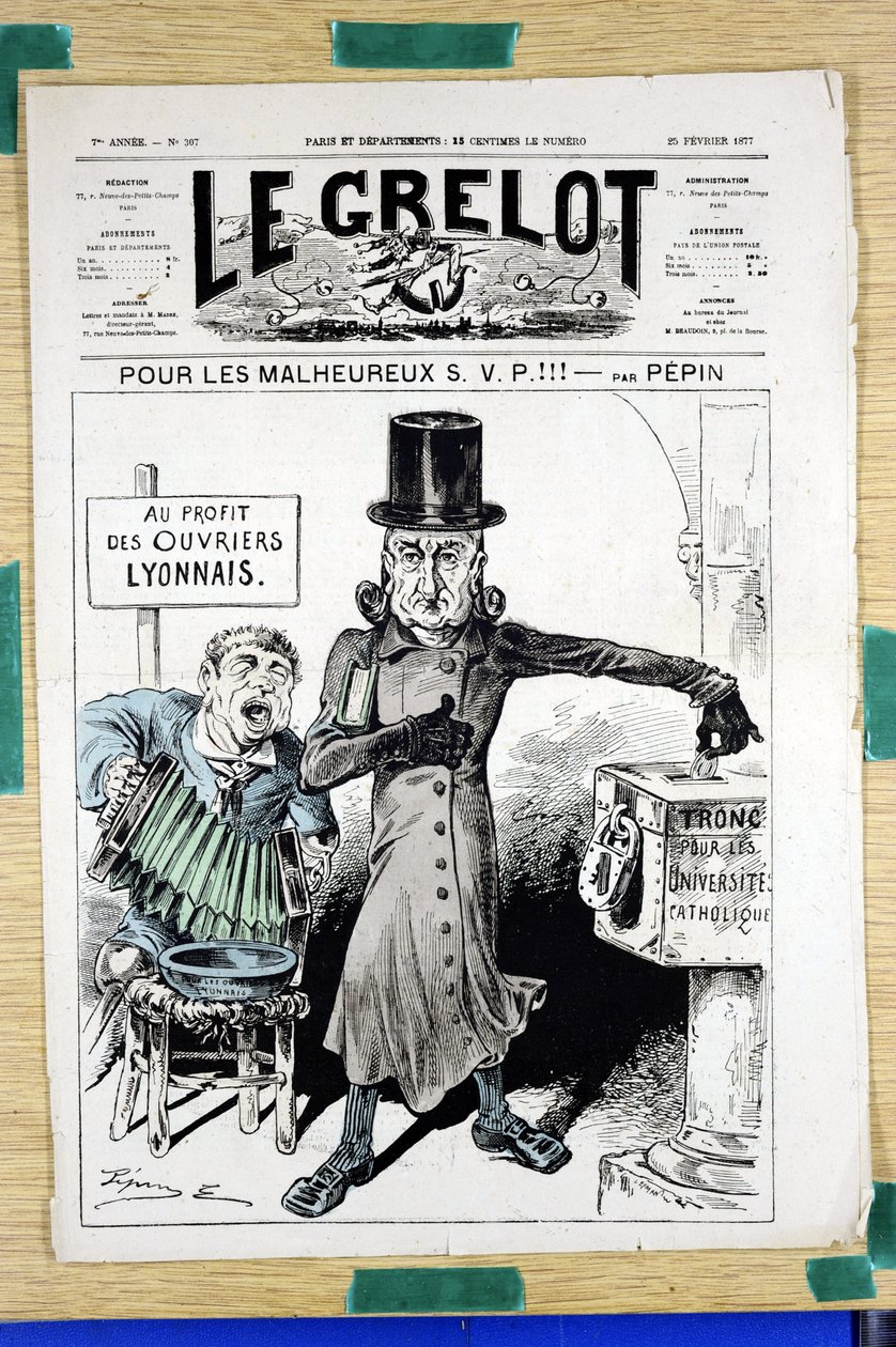 Kansi "" The Grelot"", numero 307, Satirique en Colors tekijältä Edouard Guillaumin Pepin