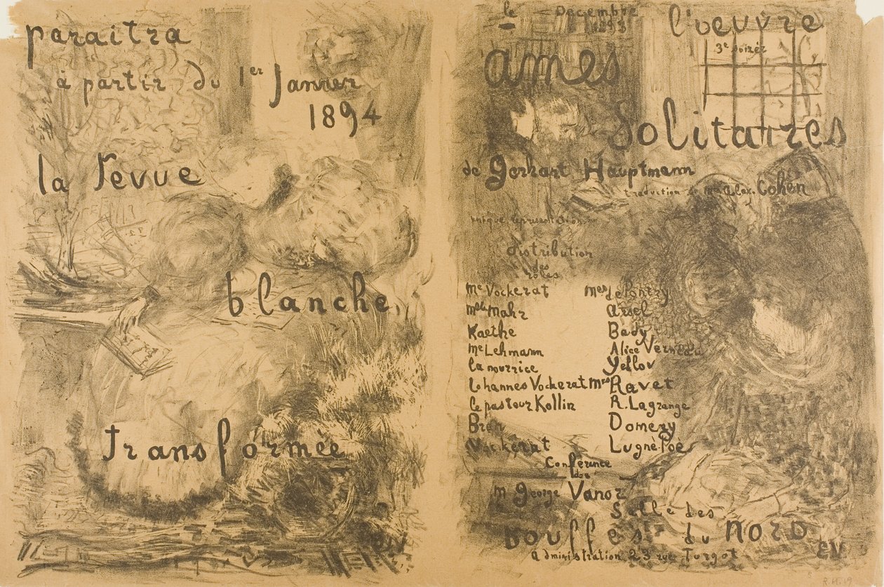 "La Revue Blanche" Muuttuneet ja yksinäiset sielut tekijältä Édouard Jean Vuillard