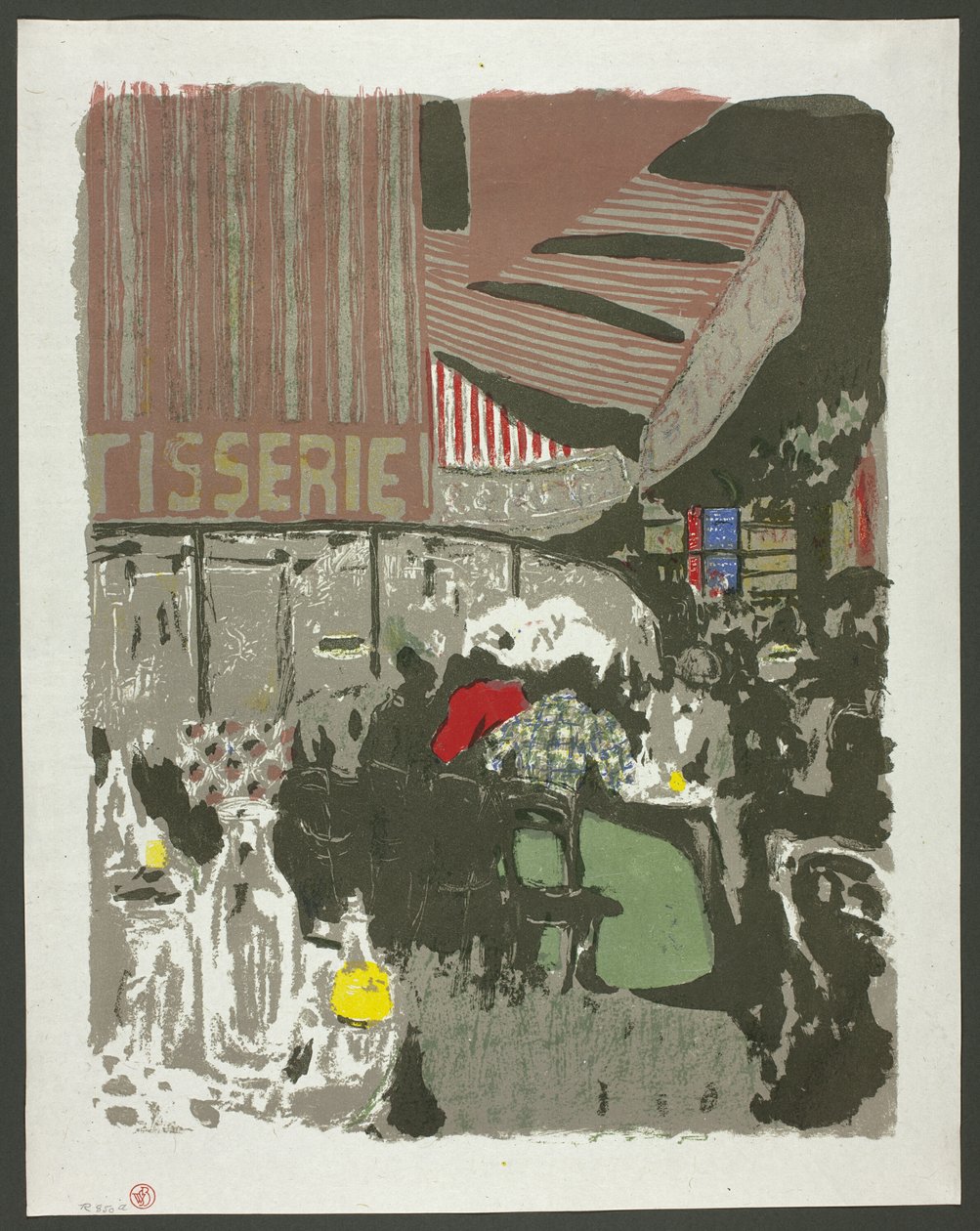 The Pastry Shop, levy kymmenen maisemia ja sisätiloja varten tekijältä Édouard Jean Vuillard