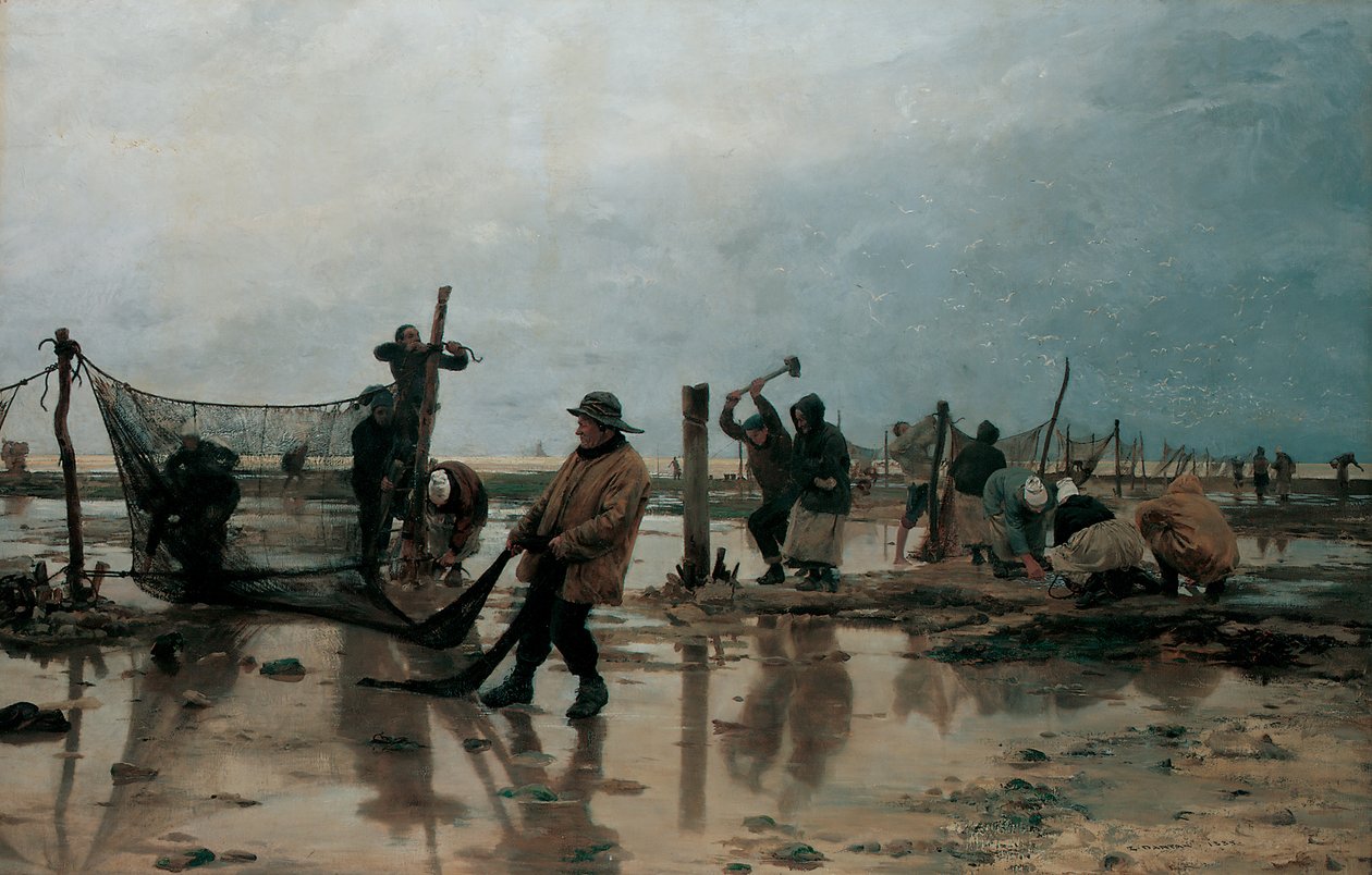 Verkkojen kiinnitys, 1885 tekijältä Edouard Joseph Dantan