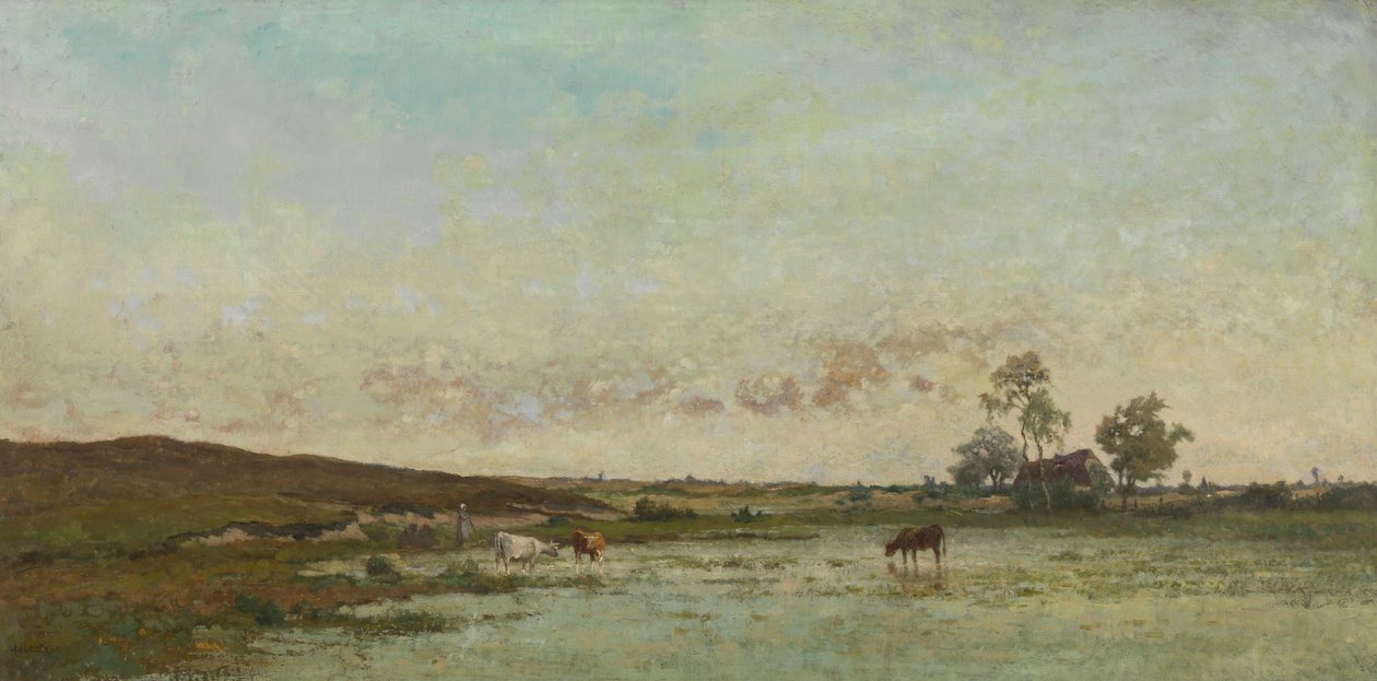 Fen "Kempenissä" (öljy kankaalle) tekijältä Edouard Jules Joseph Huberti