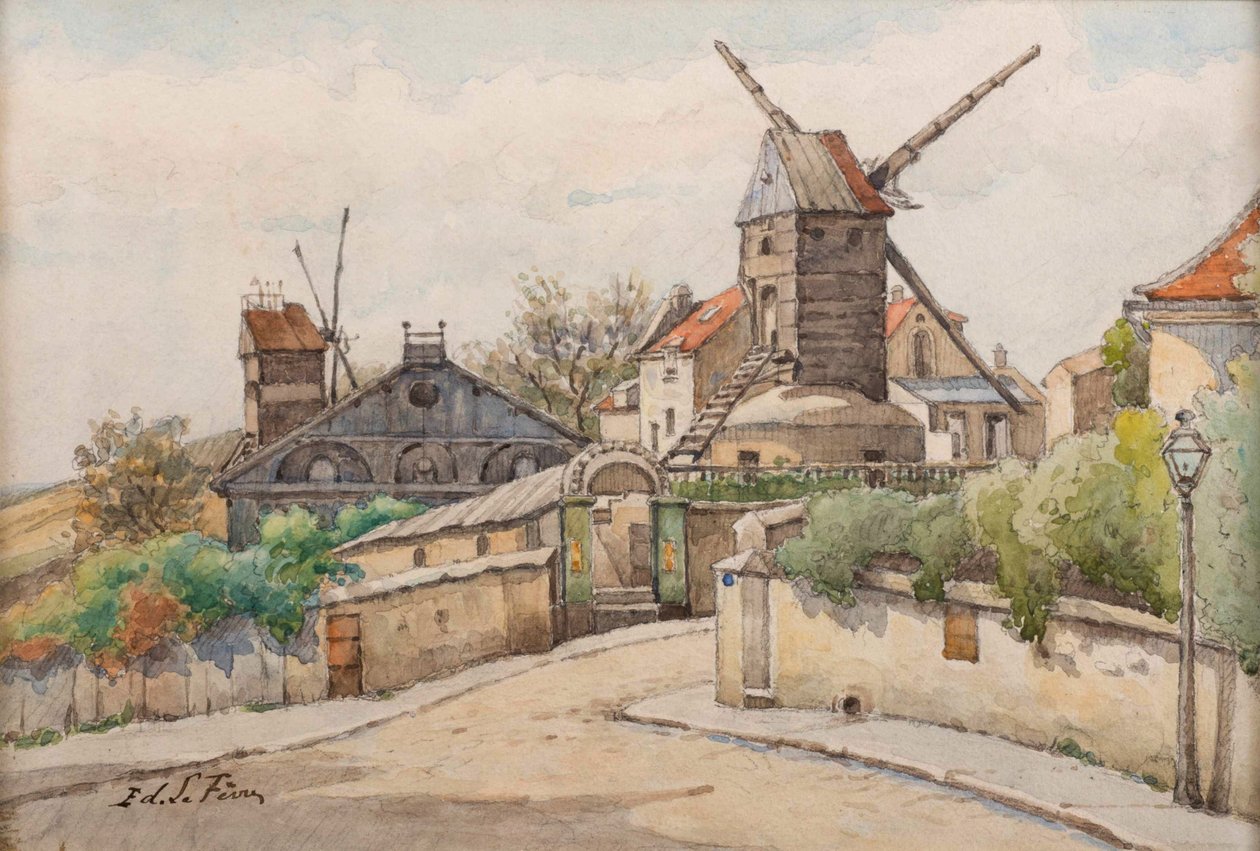 Moulin de la Galette, n. 1895. tekijältä Edouard Lefèvre