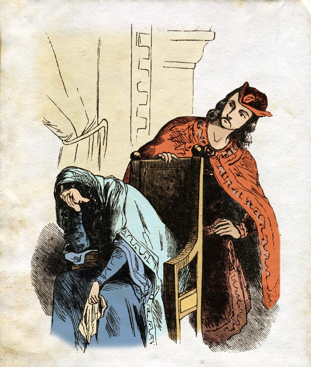 Ivanhoen kuvitus (etsaus) tekijältä Edouard & Lix Theodore (1830-1897) Frere