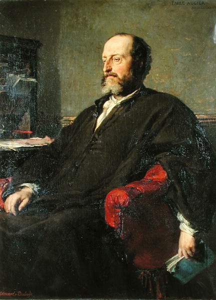 Guillaume Victor Emile Augier (1820-89) 1877 tekijältä Edouard Louis Dubufe