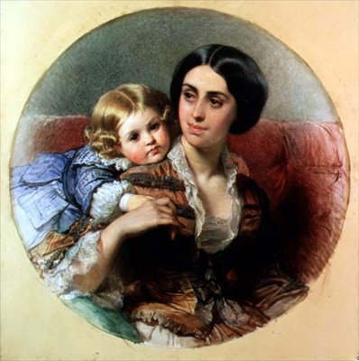 Äidin arkuus tekijältä Edouard Louis Dubufe