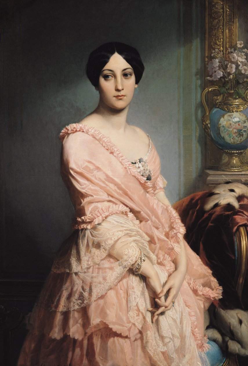 Madame F:n muotokuva, 1850-51 tekijältä Edouard Louis Dubufe