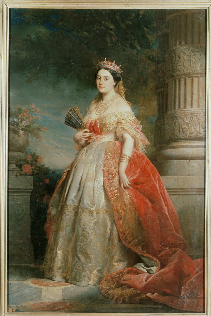 Prinsessa Mathilde, Napoleonin ... (maalaus kankaalle) tekijältä Edouard Louis Dubufe